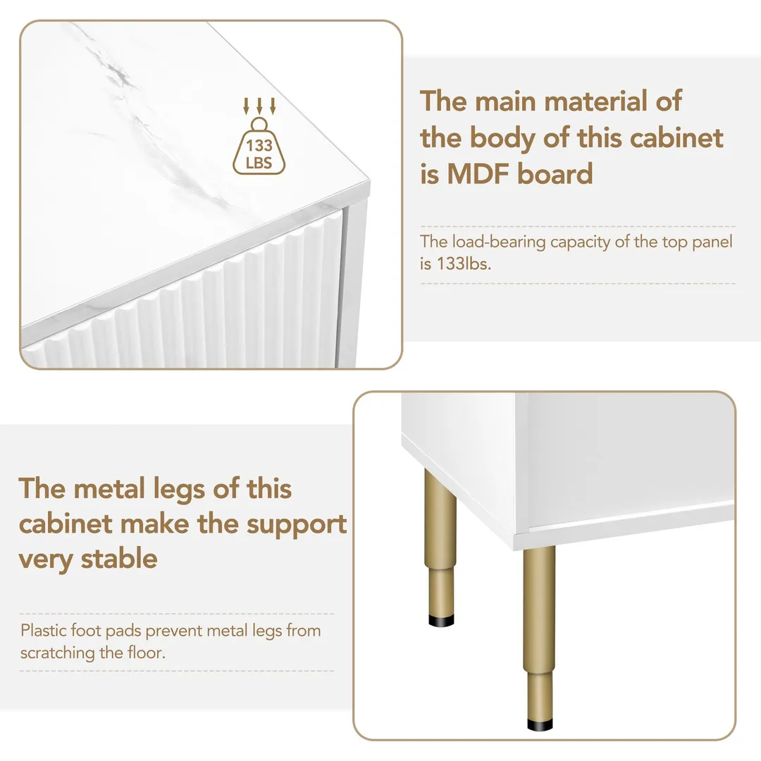 JIMSMAISON The amber-yellow glass doors and marble sticker tabletop are elegant and understated, and the gold metal legs reflect the texture, the design of this cabinet combines the features of modern simplicity and light luxury, photo 11 of 13