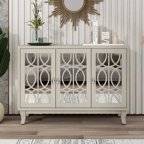Retro yet classic mirrored sideboard