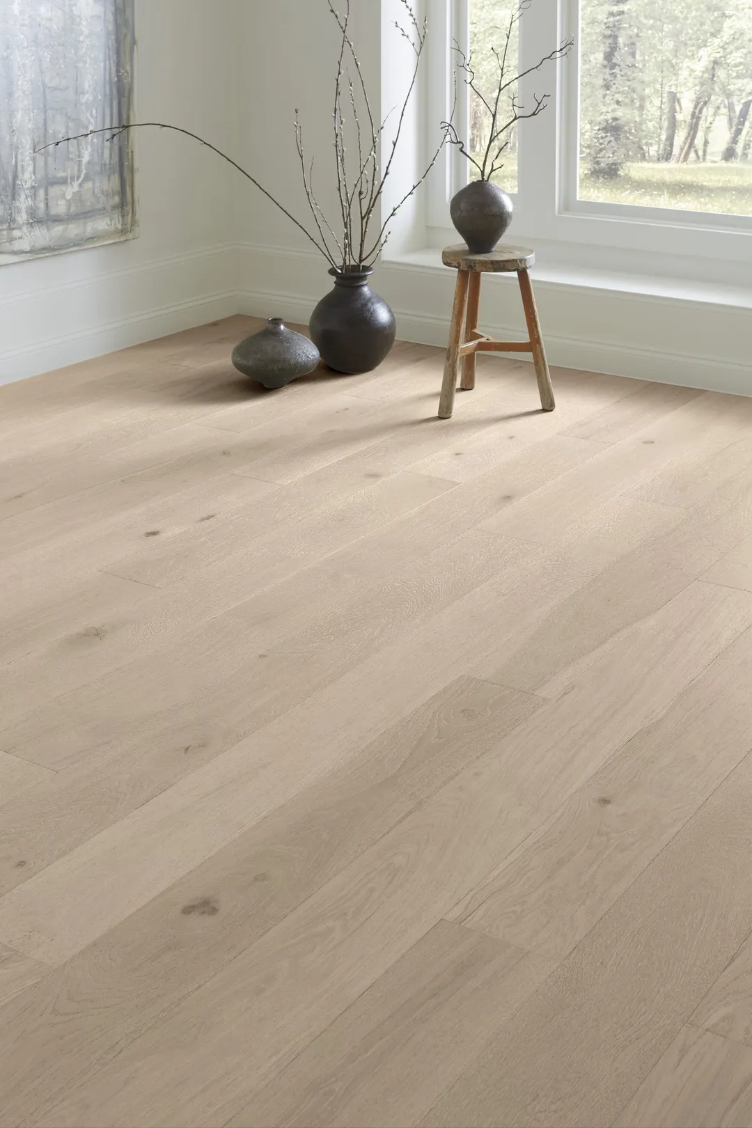 Element Flooring Irving Park Dewdrop European White Oak 8-33/50-in W x 9/16-in T x Varying Length Wirebrushed Water Resistant Engineered Hardwood Flooring (31.25-sq ft / Carton), photo 2 of 8