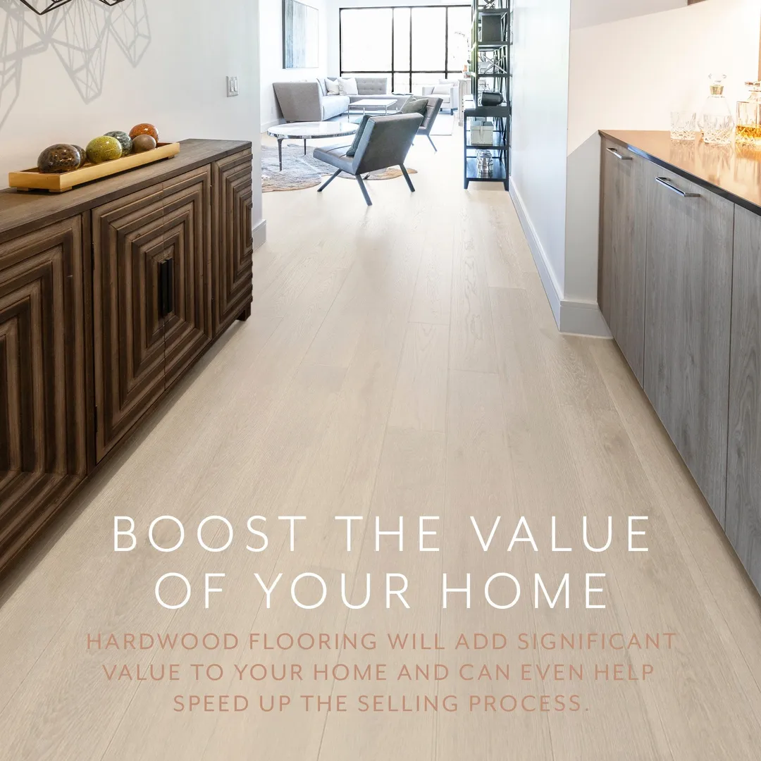 Element Flooring Sahara Evening White European white oak 1/2-in T x 7-1/2-in W Water Resistant Wirebrushed Engineered Hardwood Flooring ( 31.09-sq ft / Carton ), photo 3 of 14