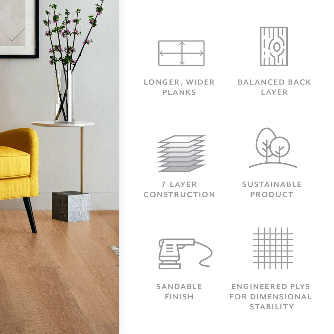 Element Flooring Sahara Gladiator 1/2-in x 7-1/2-in European White Oak Engineered Hardwood Flooring (31.09 sq. ft./Carton), photo 4 of 12