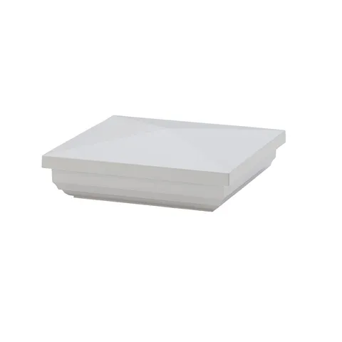 White Plastic Pyramid Deck Post Cap