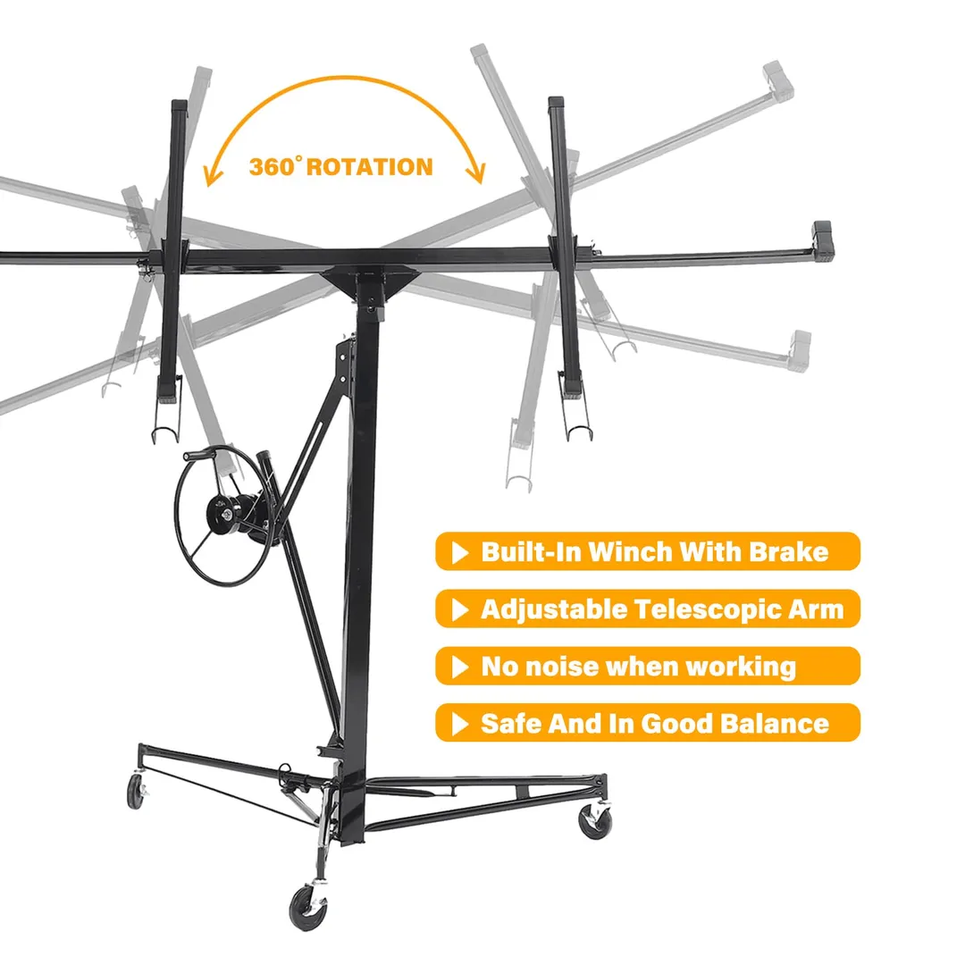 Maocao Hoom 11ft Black Drywall Lift 11-ft H x 53.5-in L x 53.5-in W Steel Drywall Lift, photo 6 of 8