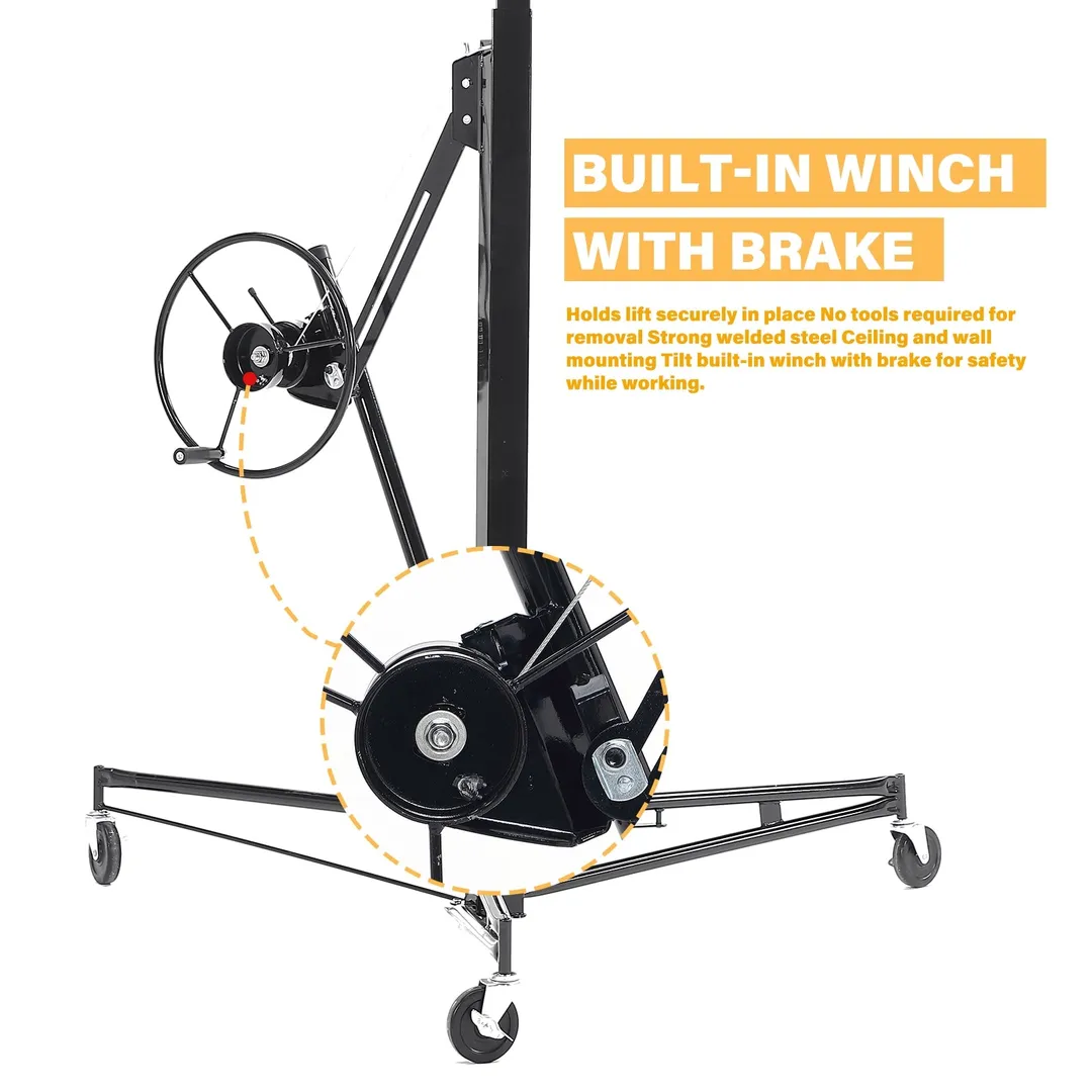 Maocao Hoom 11ft Black Drywall Lift 11-ft H x 53.5-in L x 53.5-in W Steel Drywall Lift, photo 7 of 8