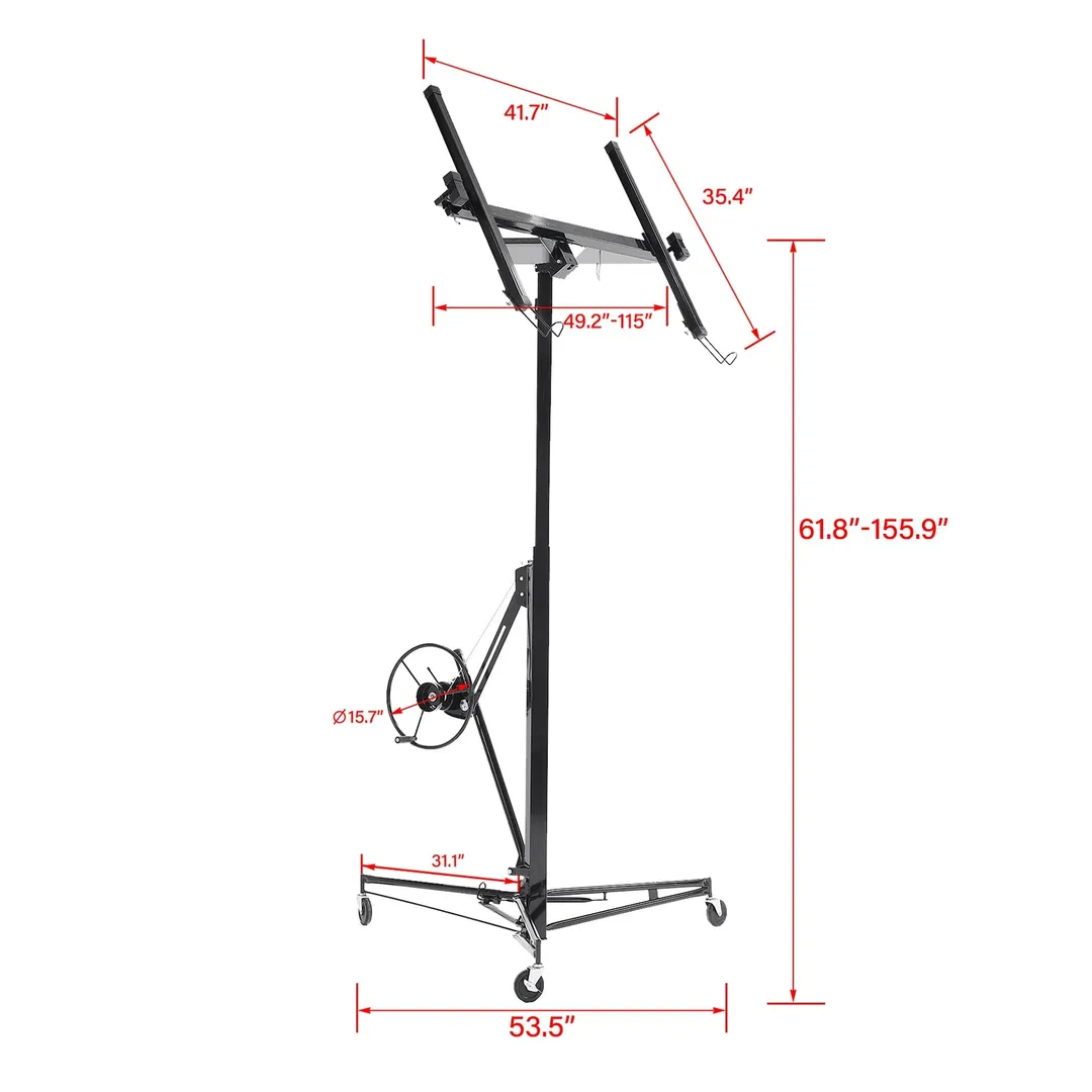 Maocao Hoom 13ft Drywall Lift 13-ft H x 53.5-in L x 53.5-in W Steel Drywall Lift, photo 4 of 15
