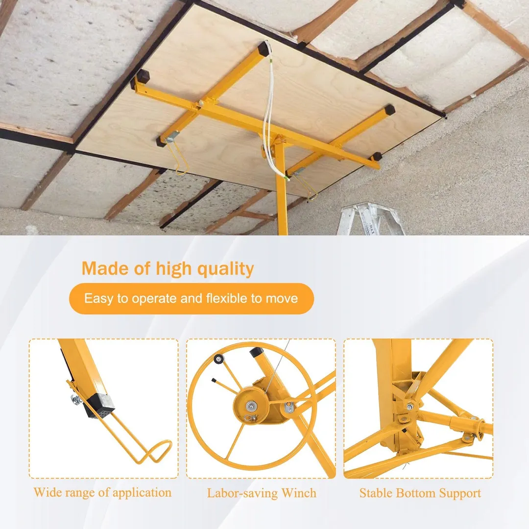 Maocao Hoom 11ft Yellow Drywall Lift 11-ft H x 53.5-in L x 53.5-in W Steel Drywall Lift, photo 6 of 9