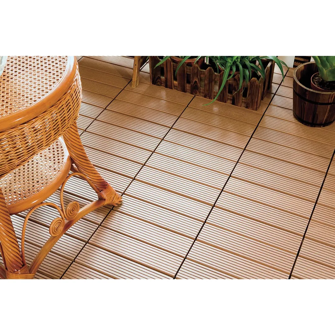 Courtyard Casual 12-in x 12-in 9-Pack Brown Prefinished Composite Deck Tile, photo 8 of 8