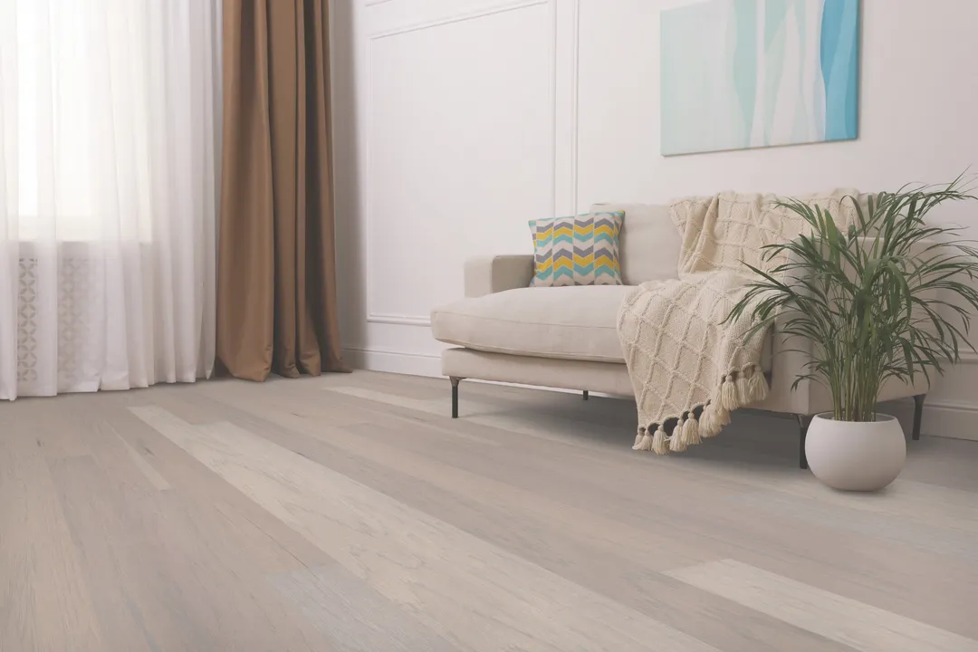Shaw Atlantic Hickory Providence Hickory 3/8-in T x 6-3/16-in W Water Resistant Smooth/Traditional Engineered Hardwood Flooring ( 30.48-sq ft / Carton ), photo 2 of 7