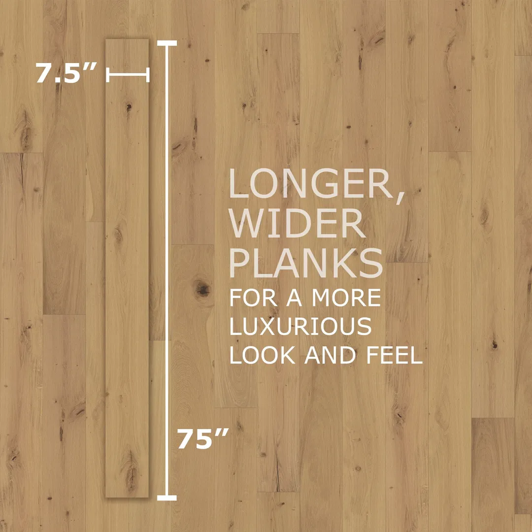 Element Flooring Stoneboro Moultrie European White Oak 7-1/2-in W x 3/8-in T x Varying Length Wirebrushed Engineered Hardwood Flooring (39.06-sq ft / Carton), photo 3 of 6