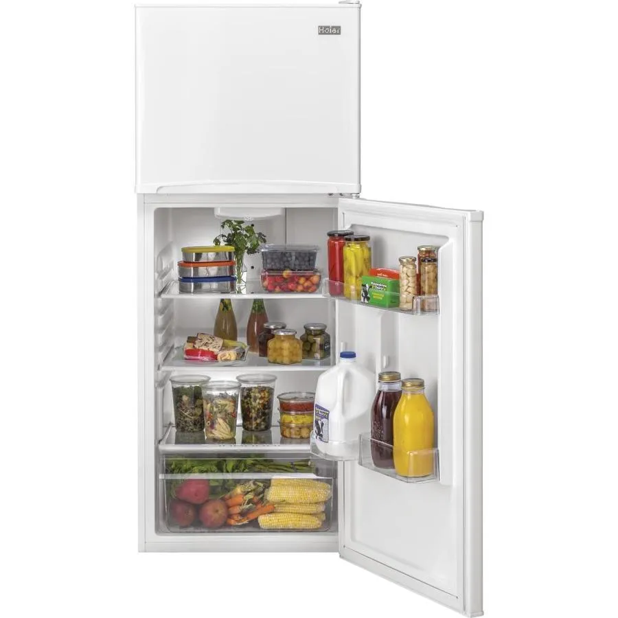 Haier 9.8-cu ft Top-Freezer Refrigerator (White), photo 4 of 15