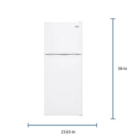 9.8-cu ft Top-Freezer Refrigerator (White)