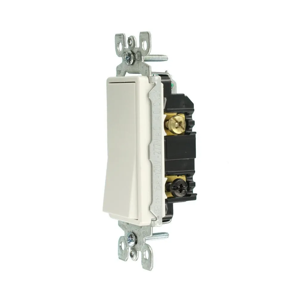 Decora 15 Amp 3-Way Illuminated Switch, White, photo 3 of 5