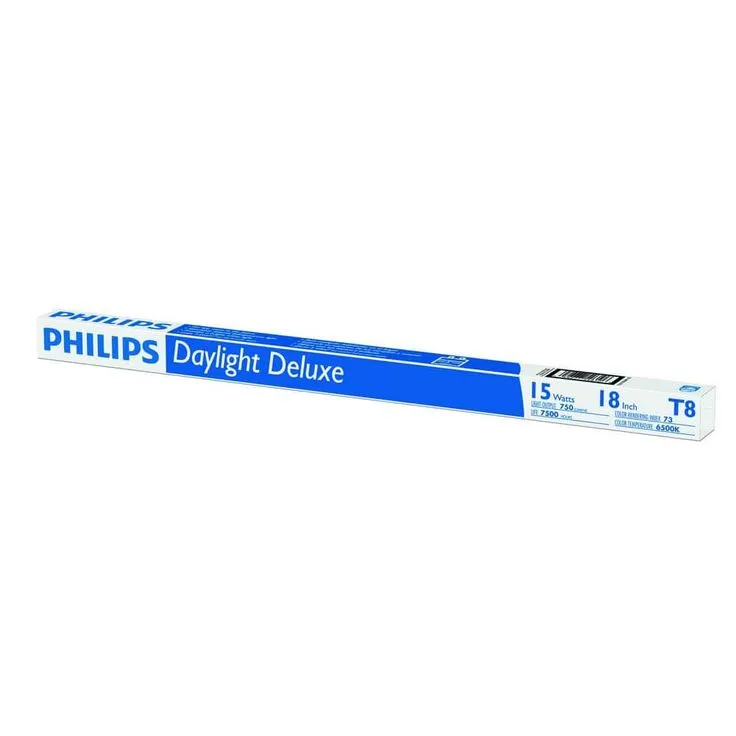 Philips 15-Watt 18 in. Linear T8 ALTO Fluorescent Tube Light Bulb Daylight Deluxe (6500K), photo 4 of 4