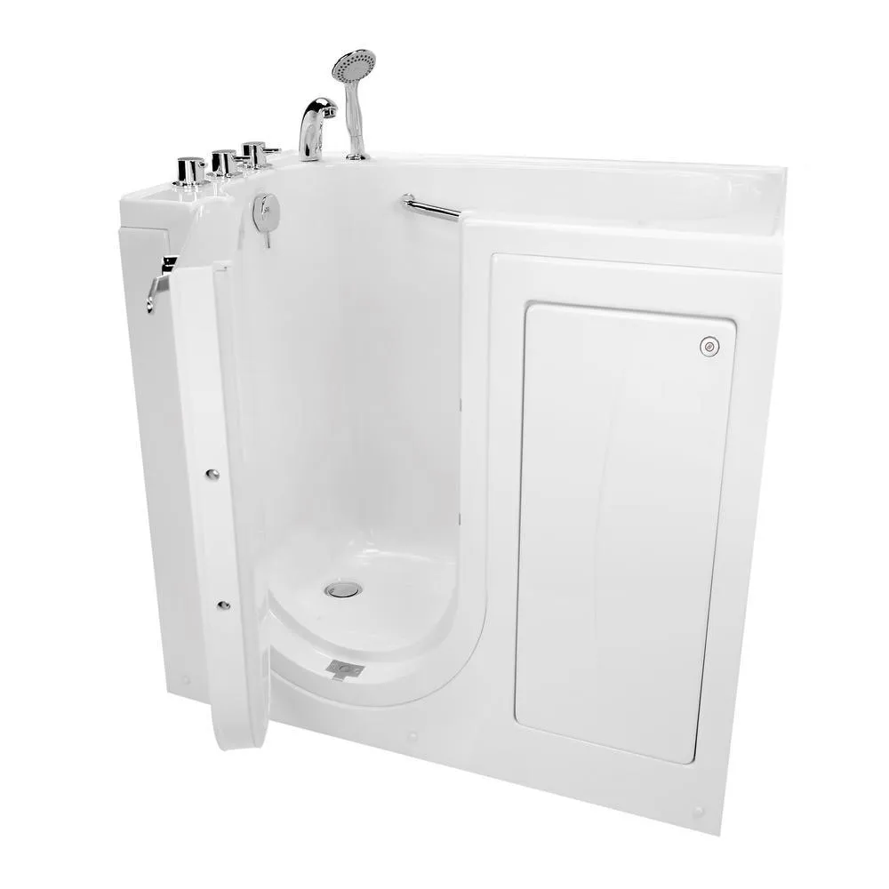 Ella Mobile 45 in. Walk-In Soaking Bathtub, White, Left Outward-Swing Door, Heated Seat, Faucet, LHS 2 in. Dual Drain, photo 4 of 5
