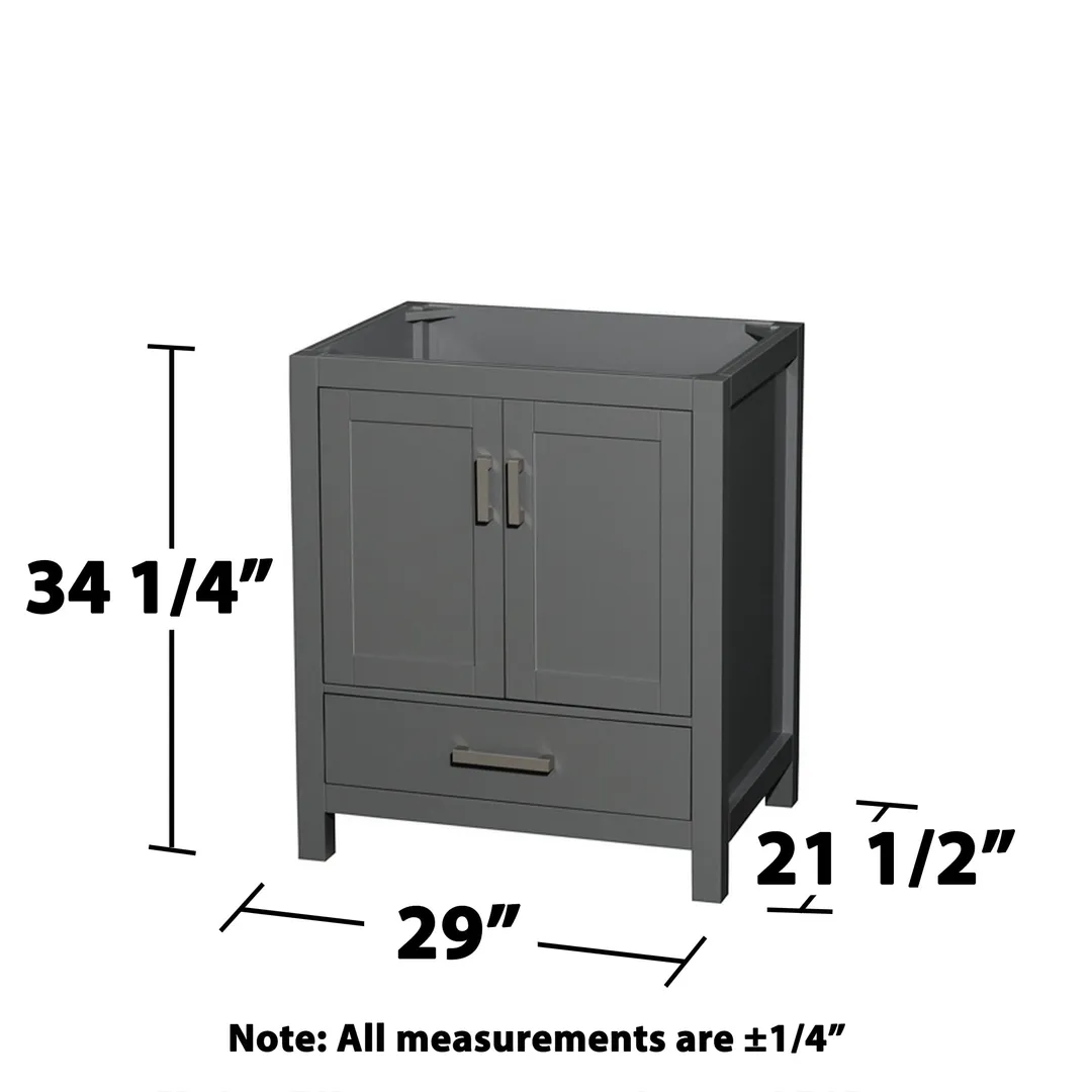 Wyndham Collection Sheffield 29-in Dark Gray Bathroom Vanity Cabinet, photo 3 of 3