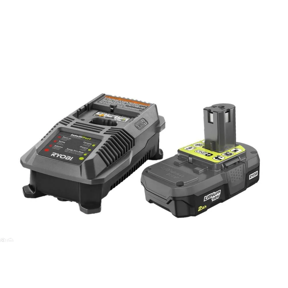 RYOBI 18-Volt ONE+ Grease Gun Kit with (1) 2.0 Ah Lithium-Ion Battery and Dual Chemistry Charger, photo 7 of 14