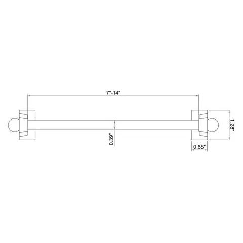 2-Pack 7-in to 14-in White Plastic Magnetic Single Curtain Rod with Finials
