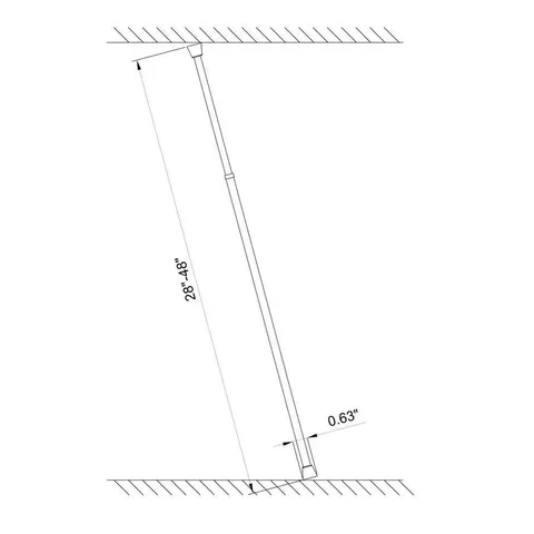 28-in to 48-in Brass Steel Tension Curtain Rod
