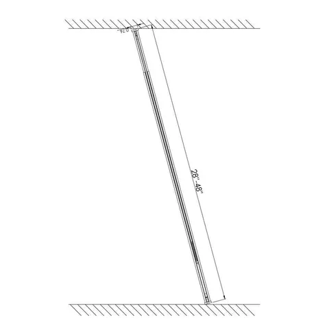 28-in to 48-in White Steel Tension Curtain Rod