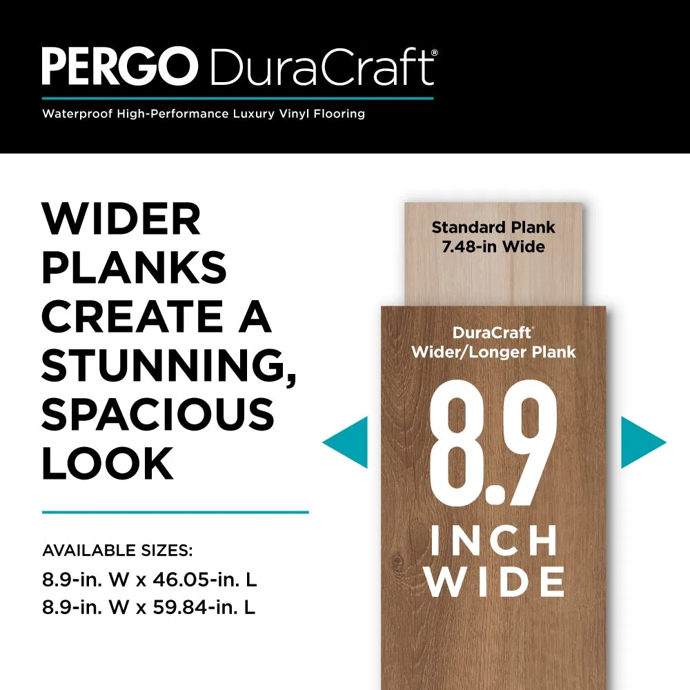 Pergo DuraCraft Galway Oak Extra Long 22-mil Waterproof Luxury Vinyl Plank Flooring, photo 6 of 9