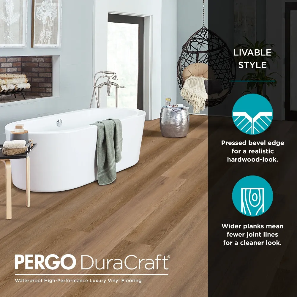 Pergo DuraCraft Galway Oak Extra Long 22-mil Waterproof Luxury Vinyl Plank Flooring, photo 7 of 9