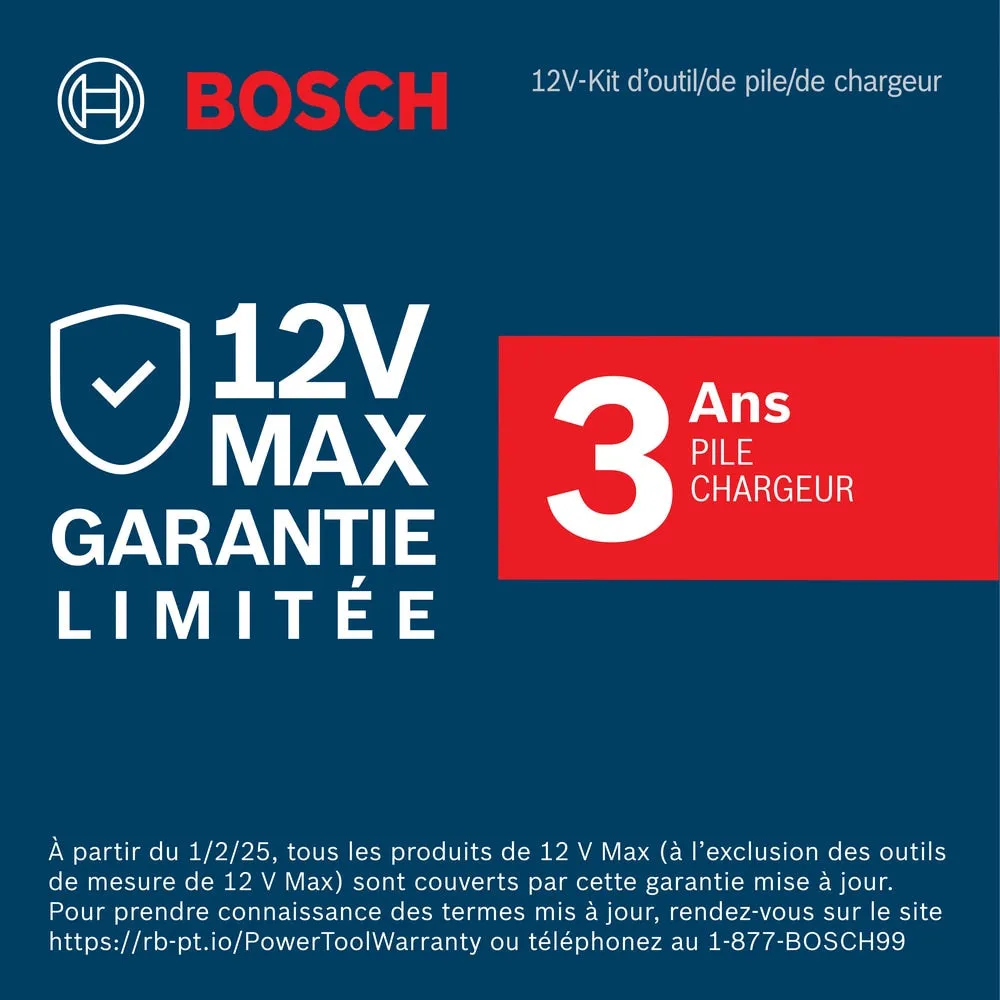 Bosch PS21-2A 12V Max 1/4-in Hex Cordless Drill/Driver Kit with Charger and 2 Batteries, photo 8 of 8
