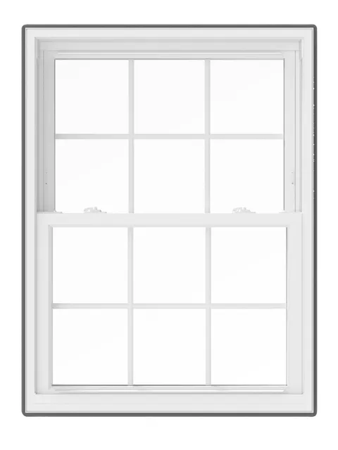 150 Series 35-1/2-in White Vinyl Low‑E Argon Double-Hung Window