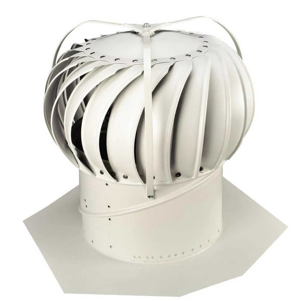 LOMANCO 12 in. Weathered Bronze Aluminum Externally Braced Whirlybird Wind Turbine, photo 2 of 4