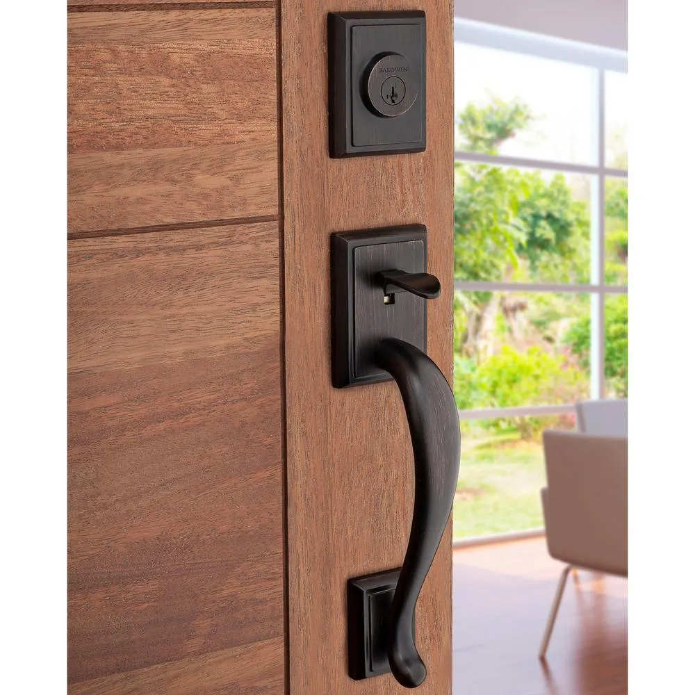 Prestige Pistoria Single Cylinder Venetian Bronze Door Handleset w/ Arch Rose Madrina Door Lever Feat SmartKey Security, photo 9 of 12