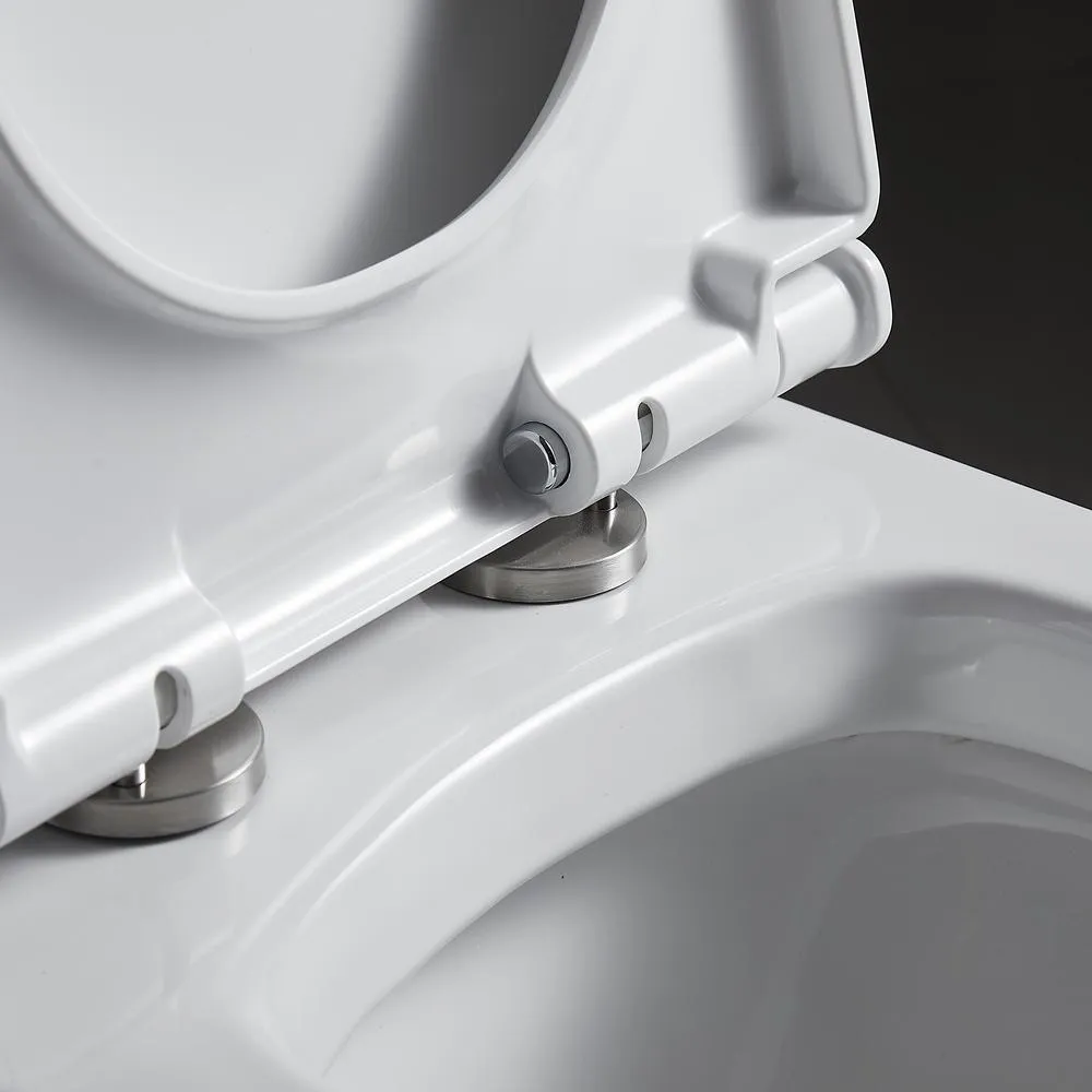 Siphon Flushing 1-Piece 1.28 GPF Dual Flush High Efficiency Elongated Toilet in White, Seat Included, photo 7 of 7