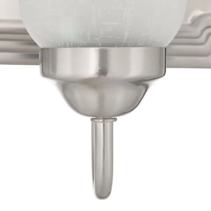 30 in. 4-Light Brushed Nickel Bathroom Vanity Light with Glass Shades, photo 6 of 9
