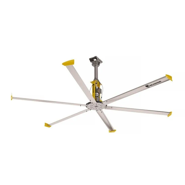 Big Ass Fans 4900 14 ft. Indoor Silver and Yellow Aluminum Shop Ceiling Fan with Wall Control, photo 11 of 11