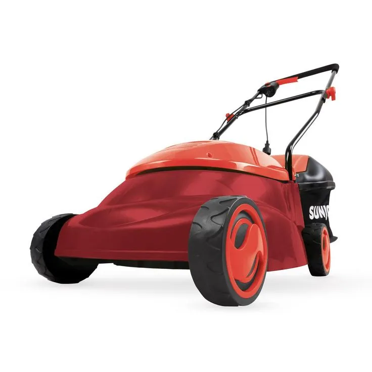 Sun Joe 14 in. 13 Amp Electric Walk Behind Push Lawn Mower with Side Discharge Chute, Red, photo 2 of 4