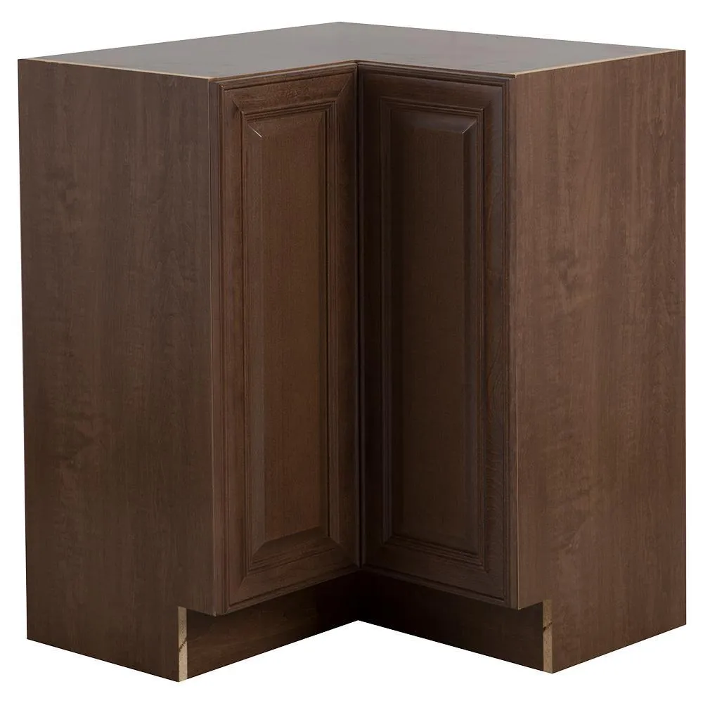 Benton Assembled 27.6 in. x 27.6 in. x 34.5 in. Lazy Susan Corner Base Cabinet in White, photo 10 of 11