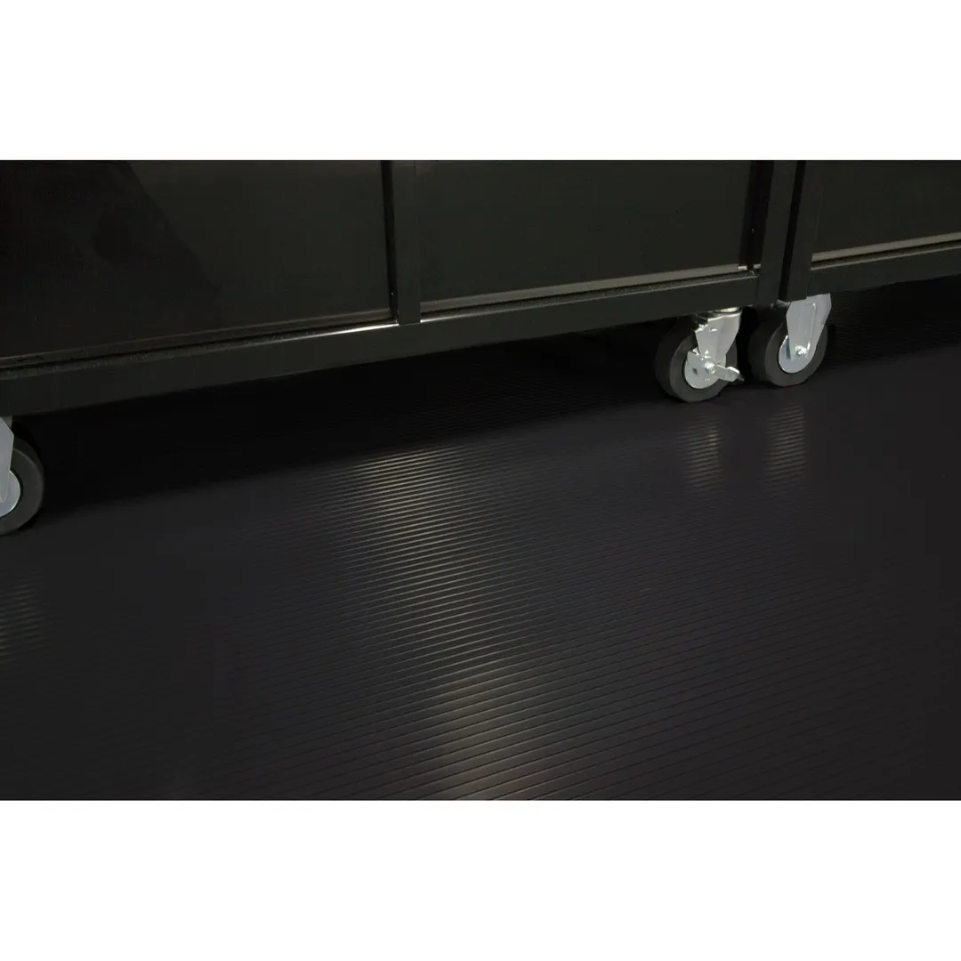 G-Floor Rib 8.5 ft. x 24 ft. Midnight Black Vinyl Garage Flooring Cover and Protector, photo 4 of 6