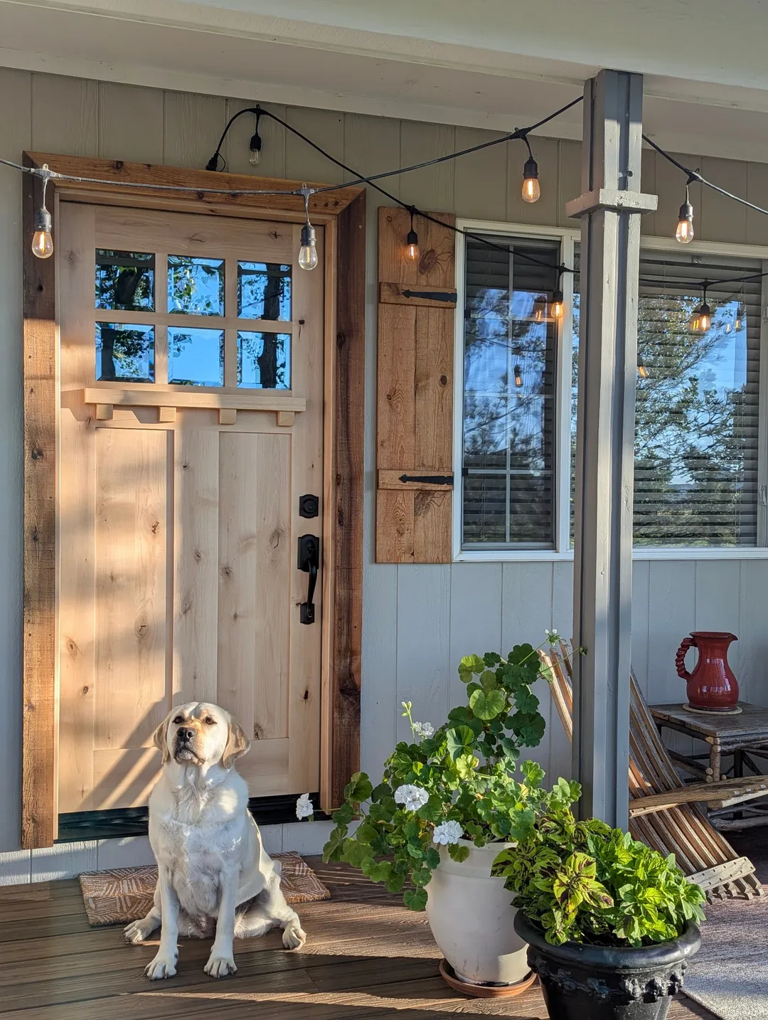 Krosswood Doors Krosswood 36 in. x 80 in. Craftsman Knotty Alder 6-Lite Clear Glass with Dentil Shelf Unfinished Wood Front Door Slab, photo 6 of 8