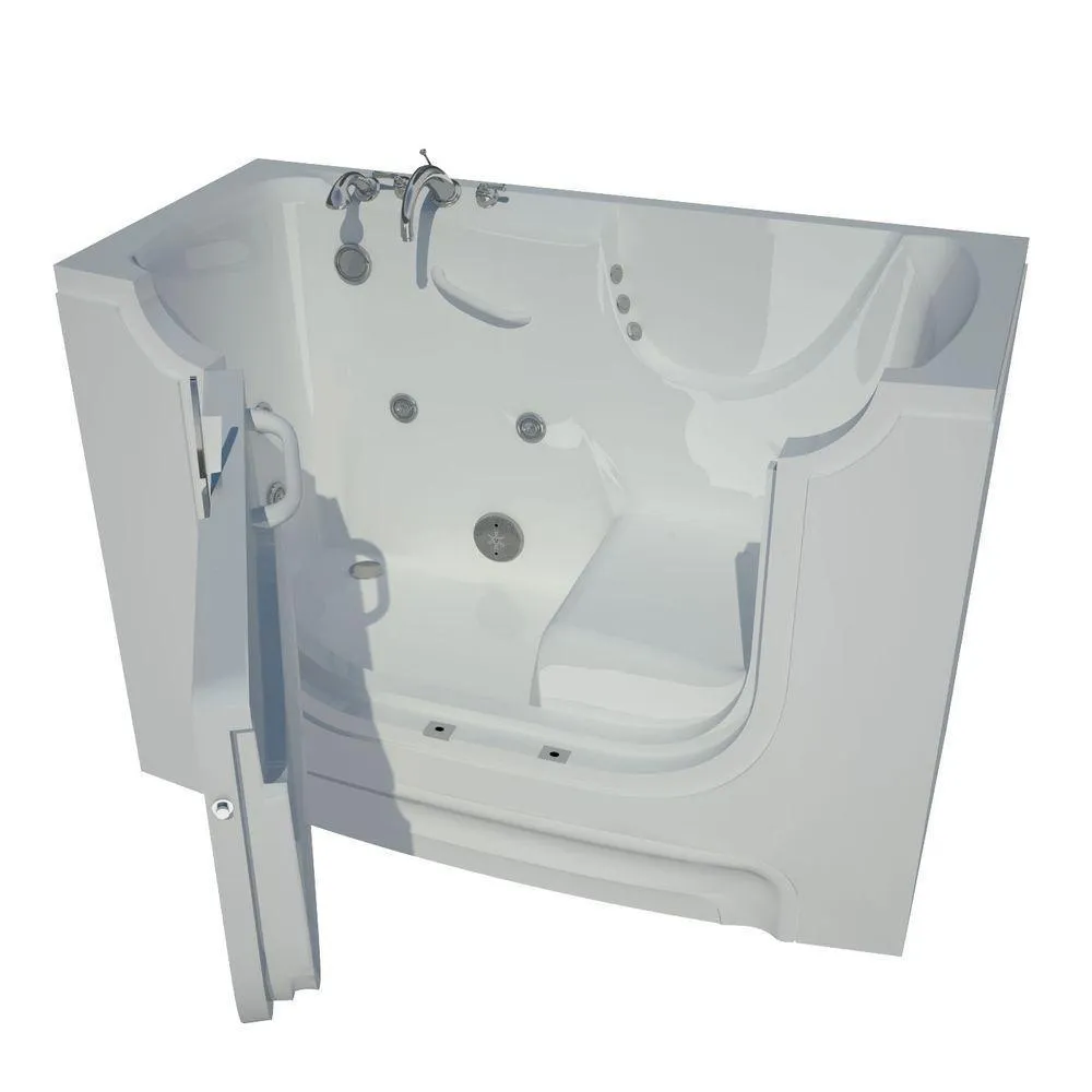 Universal Tubs Nova Heated Wheelchair Accessible 5 ft. Walk-In Whirlpool Bathtub in White with Chrome Trim, photo 10 of 19