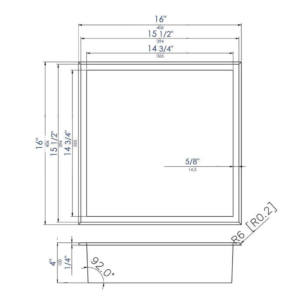16 in. x 16 in. x 4 in. Niche in Polished Stainless Steel, photo 3 of 8