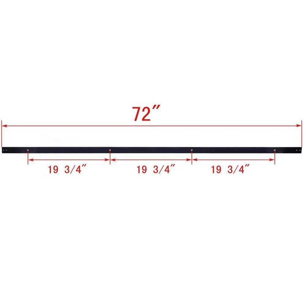 CALHOME 144 in. Matte Black Classic Straight Strap Sliding Barn Door Hardware (2-Set), photo 4 of 5