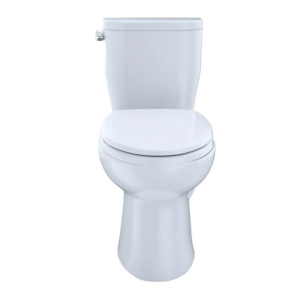 TOTO Entrada 2-Piece 1.28 GPF Single Flush Elongated Toilet in Cotton White, photo 4 of 10