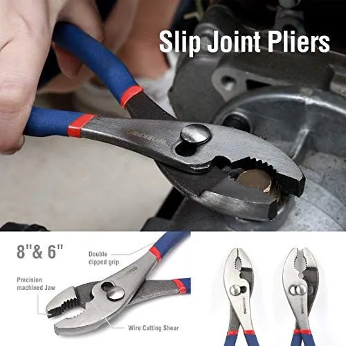 WORKPRO 7-piece Pliers Set (8-inch Groove Joint Pliers, 6-inch Long Nose, 6-inch Slip Joint, 4-1/2 Inch Long Nose, 6-inch Diagonal, 7-inch Linesman, 8-inch Slip Joint) for DIY & Home Use - Free Delivery, photo 6 of 9
