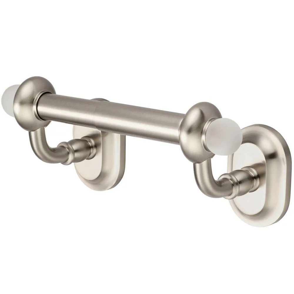 Glass Series Double Post Toilet Paper Holder in Triple Plated Chrome, photo 3 of 4