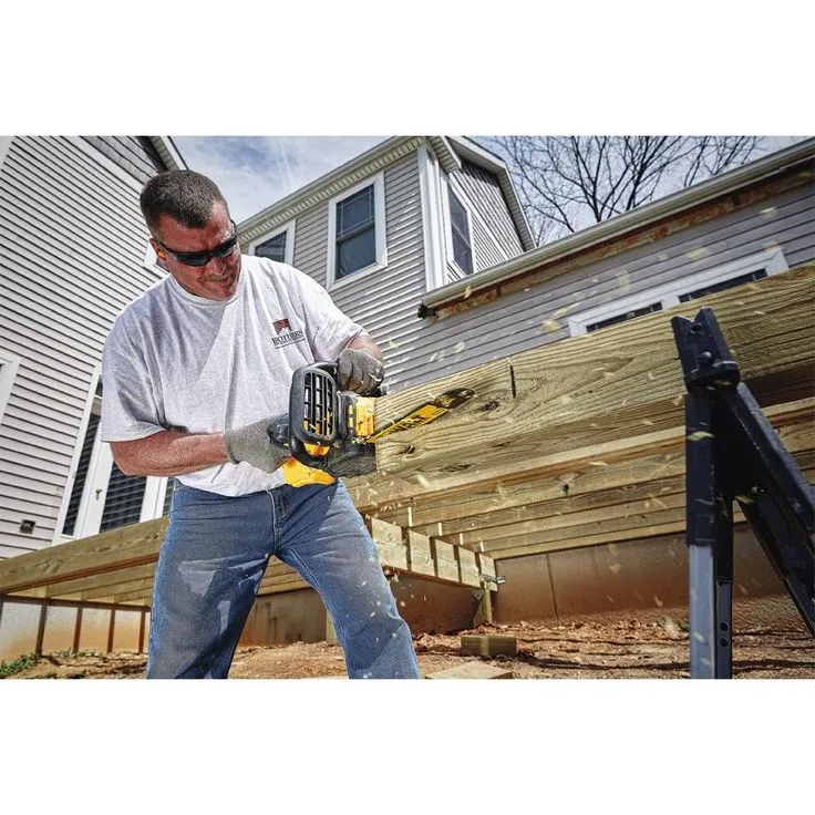 DEWALT 125 MPH 450 CFM 20V MAX Cordless Brushless Blower w/(1) 5.0Ah Battery & Charger w/ Bonus 12in 20V Chainsaw (Tool Only), photo 3 of 11