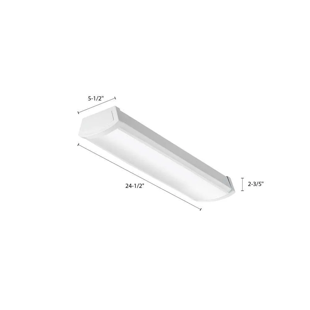 Contractor Select FMLWL 2 ft. Dimmable 20-Watt 1400 Lumens 4000K White Integrated LED Wrap Light Fixture, photo 5 of 6