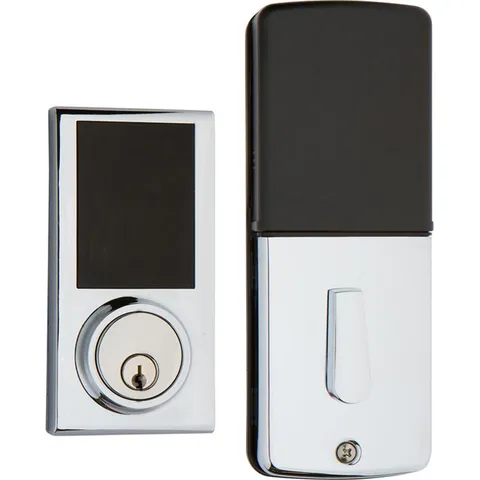 Polished Chrome Touchscreen Z-Wave Smartlock Single Cylinder Deadbolt