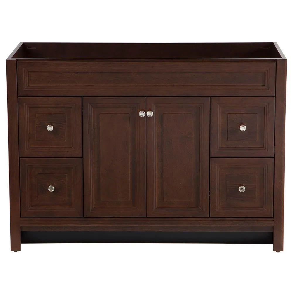 Brinkhill 48 in. W x 34 in. H x 22 in. D Bath Vanity Cabinet Only in Chocolate, photo 12 of 52