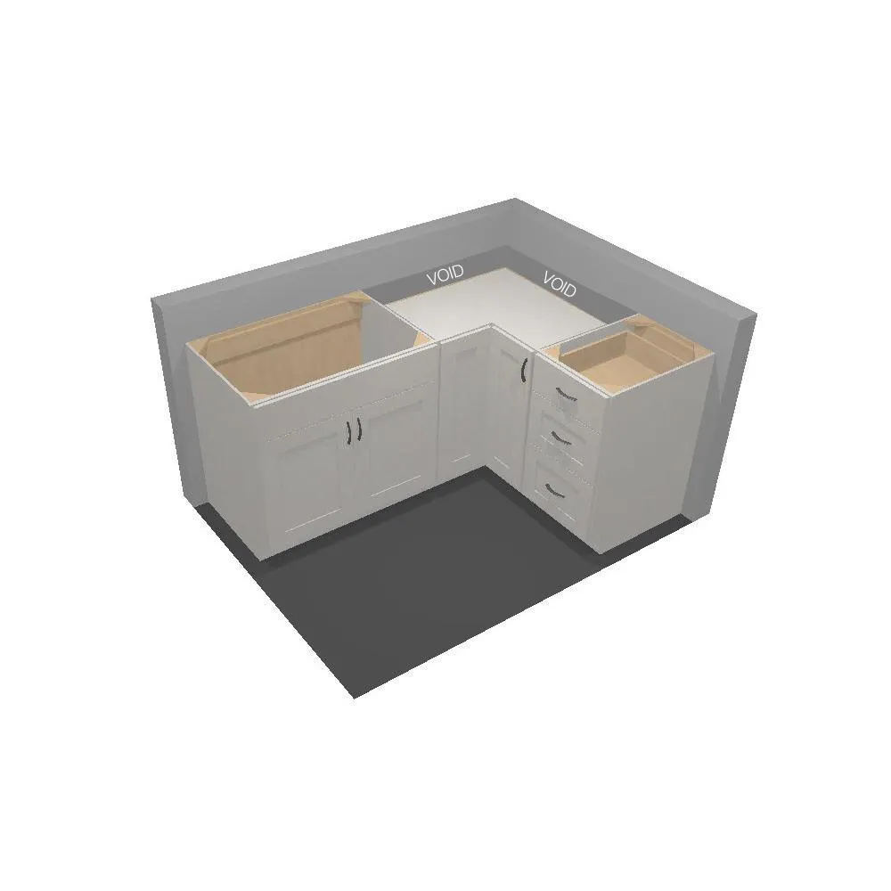 Shaker Assembled 28.5x34.5x16.5 in. Lazy Susan Corner Base Kitchen Cabinet in Dove Gray, photo 12 of 13