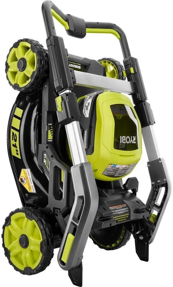 RYOBI 21 in. 40-Volt Brushless Lithium-Ion Cordless SMART TREK Self-Propelled Walk Behind Mower with 6.0Ah Battery and Charger, photo 4 of 5