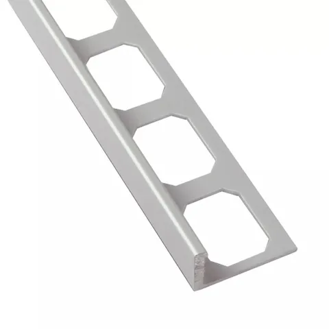 L-Shape Edge 7/16 in. Satin Anodized Aluminum Profile