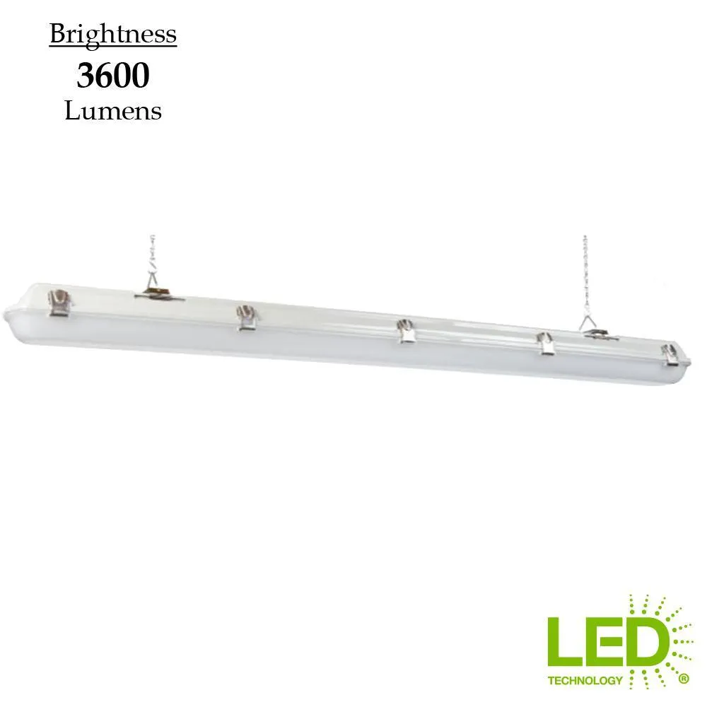 ETi LIGHTING 4 ft. 3600 Lumens Integrated LED White Wraparound Light Vapor Tight with Built-In Battery Backup 4000K Bright White, photo 4 of 4